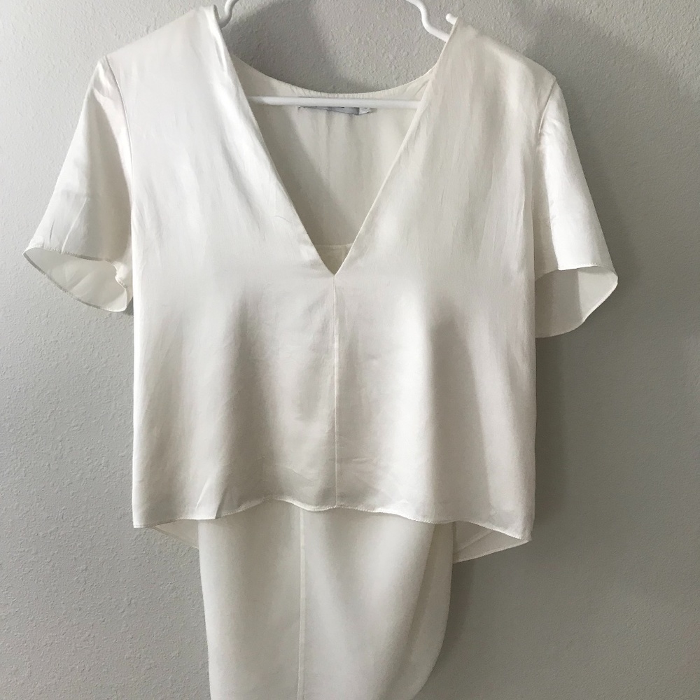 Silk Layered Off-White Blouse